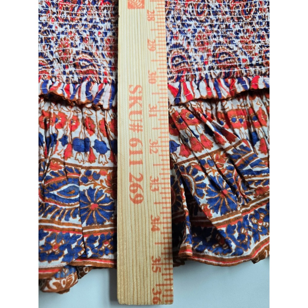 Veronica Beard Cox Paisley Smocked Mini Dress Women XS - Picture 9 of 9
